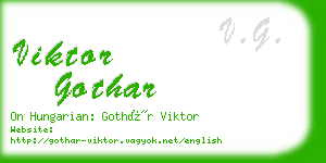 viktor gothar business card